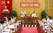 Chủ tịch Quốc hội Vương Đình Huệ làm việc với Ban Thường vụ Tỉnh ủy Tây Ninh