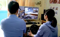 Học viên sát hạch lái xe trên phần mềm mô phỏng mới từ 1/2