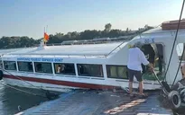 Va chạm giữa phà và tàu chờ khách du lịch trên sông Tiền làm 3 người bị thương