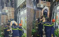 Cứu một phụ nữ ngã từ tầng 3 xuống tầng 1