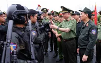 Tổng duyệt diễu binh chuẩn bị cho Lễ kỷ niệm 50 năm lực lượng Cảnh sát cơ động