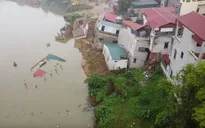 Nguyên nhân nào khiến 5 căn nhà ở bờ sông Cầu bị sạt lở?