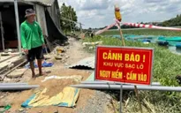 Sụt lún, sạt lở đê bao sông Vàm Cỏ Tây, 360 hộ dân bị ảnh hưởng