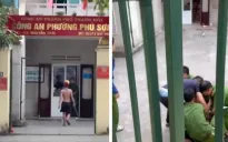 Khống chế thanh niên cầm hung khí lao vào trụ sở công an phường