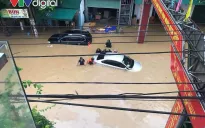 Hà Giang mưa rất lớn gây ngập lụt, lũ khẩn cấp trên sông Lô