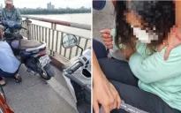 Kịp thời ngăn một phụ nữ định nhảy cầu Chương Dương