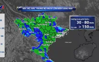 Mưa lớn tiếp diễn trong 2 ngày 25-26/6 tại vùng Bắc Bộ và Bắc Trung Bộ