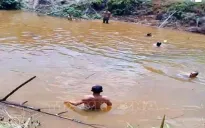Hai cháu bé đuối nước trong lúc tắm ao