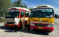 Triệu tập 2 "hung thần" xe buýt liên tục lạng lách, chèn ép nhau trên quốc lộ