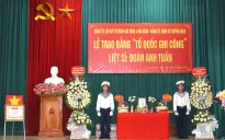 Trao Bằng “Tổ quốc ghi công” cho 3 liệt sĩ hy sinh tại quần đảo Trường Sa