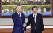 Chủ tịch nước Tô Lâm hội đàm với Chủ tịch Đảng CPP, Chủ tịch Thượng viện Campuchia Hun Sen