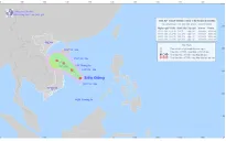 Vùng áp thấp đã mạnh lên thành áp thấp nhiệt đới