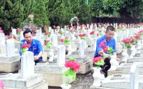 Thanh niên VTV tri ân các anh hùng liệt sĩ tại Nghĩa trang liệt sĩ quốc tế Việt - Lào