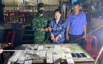 Quảng Trị: Bắt cô gái trẻ vận chuyển 40 bánh heroin, 15kg ma túy đá vào Việt Nam