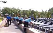 Ngày mới với các đoàn viên làm đẹp Nghĩa trang Liệt sĩ
