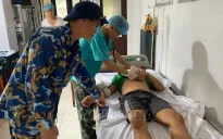 Bệnh xá Trường Sa cấp cứu ngư dân chấn thương sọ não