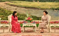 Phu nhân Ngô Phương Ly dự tiệc trà do Phu nhân Bành Lệ Viên chủ trì