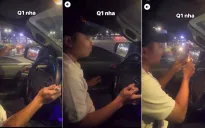 Nam thanh niên lái ô tô, đốt pháo ném xuống đường ở trung tâm TP Hồ Chí Minh