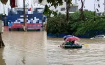 Mưa lớn diện rộng gây ngập úng và sạt lở tại Bắc Bộ