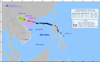 Bão số 3 giật cấp 17, cách Quảng Ninh - Thái Bình 150 km về phía Đông Đông Nam