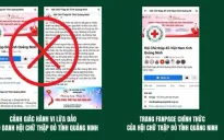 Fanpage mạo danh Hội Chữ thập đỏ Quảng Ninh kêu gọi ủng hộ dân vùng bão