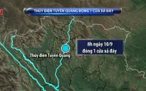 Thủy điện Tuyên Quang đóng 1 cửa xả đáy