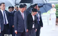 Tổng Bí thư, Chủ tịch nước Lào vào Lăng viếng Chủ tịch Hồ Chí Minh