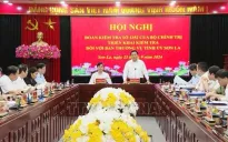 Đoàn kiểm tra của Bộ Chính trị làm việc với Ban Thường vụ Tỉnh ủy Sơn La