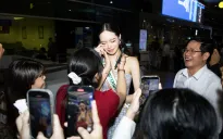 Hoa hậu Thanh Thủy bật khóc ở sân bay khi lên đường thi Miss International 2024