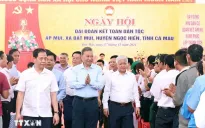 Tổng Bí thư Tô Lâm dự Ngày hội Đại đoàn kết tại ấp Mũi, xã Đất Mũi (Cà Mau)
