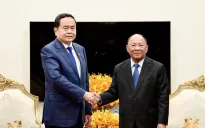 Chủ tịch Quốc hội Trần Thanh Mẫn gặp nguyên lãnh đạo Campuchia