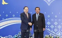 Chủ tịch Quốc hội Trần Thanh Mẫn và các Trưởng đoàn chào xã giao lãnh đạo Campuchia