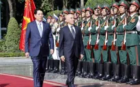 Chủ tịch nước Lương Cường chủ trì lễ đón Quốc vương Campuchia Norodom Sihamoni