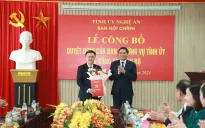 Nghệ An công bố quyết định công tác cán bộ