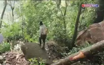 Quảng Nam: Động đất gây sạt lở, đá lớn lăn xuống đe dọa người dân