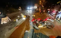 Tai nạn liên hoàn giữa 4 xe máy, 3 người bị thương