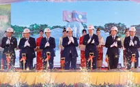 Hai Thủ tướng Việt Nam-Lào dự lễ khởi công Công viên Hữu nghị Lào-Việt
