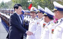Chủ tịch nước Lương Cường thăm, chúc Tết các lực lượng vũ trang tại Phú Quốc