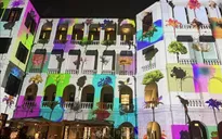 Mãn nhãn với màn trình diễn nghệ thuật ánh sáng 3D mừng Tết Nguyên đán ở Hong Kong (Trung Quốc)