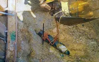 Hà Tĩnh: Phát hiện quả bom nặng 200kg khi thi công nạo vét đường ống thoát nước