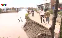 Sạt lở bờ kênh đe dọa nhiều người dân Bạc Liêu