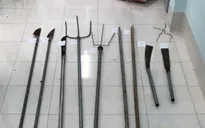 Bắt giữ 9 đối tượng cầm theo phóng lợn gây rối trật tự công cộng