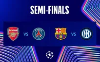Xác định 2 cặp đấu bán kết Champions League 2024-2025