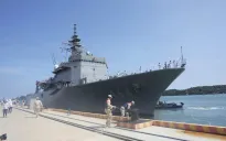 Hai tàu chiến Nhật Bản cập cảng căn cứ hải quân Ream của Campuchia