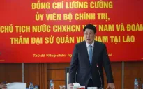 Chủ tịch nước Lương Cường thăm Đại sứ quán Việt Nam tại Lào