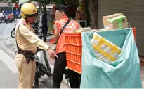 CSGT Hà Nội xử lý nghiêm shipper che biển số để né phạt nguội