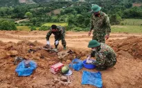 Phát hiện một hài cốt liệt sĩ cùng nhiều di vật khi thi công điện gió