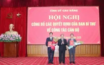 Cao Bằng: Công bố chuẩn y hai Phó Bí thư Tỉnh ủy, bầu Chủ tịch HĐND và Chủ tịch UBND tỉnh mới