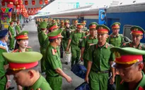 Hà Nội đón gần 600 cán bộ chiến sĩ công an ra Bắc tham gia diễu binh 2/9