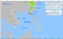 Bão số 2 giật cấp 10, di chuyển theo hướng Tây Tây Bắc, khả năng mạnh thêm 